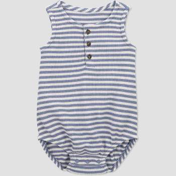 Carter's Just One You® Baby Boys' Striped Bubble Romper - Blue/White
