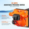 VEVOR Water Diaphragm Pump, 12V DC, 3.5 GPM Flow, 55 PSI Rated Pressure (40-80 PSI Adjustable), 1/2" MNPT Self Priming Sprayer Pump, Orange - 4 of 4