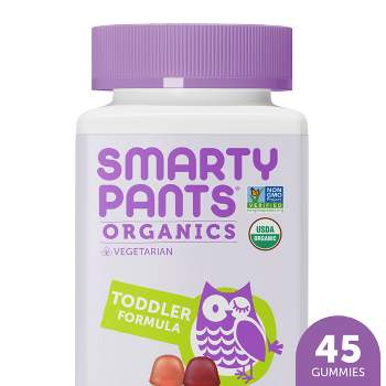 SmartyPants Organic Toddler Multi & Vegetarian Omega 3 Gummy Vitamins with D3, C & B12 - 45 ct