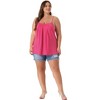 Agnes Orinda Women's Plus Size Adjustable Strap Elegant Basic Pleated Casual Sleeveless Camisoles - 3 of 4