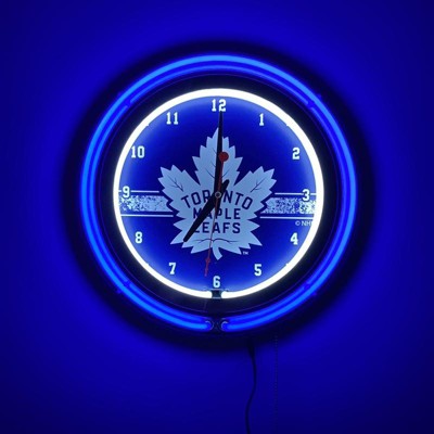 Nhl Chrome Double Rung Neon Clock : Target