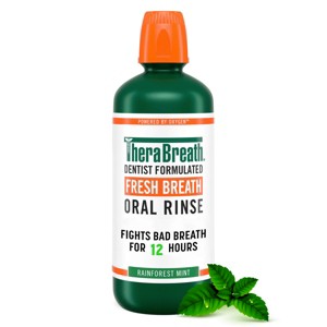 TheraBreath Fresh Breath Mouthwash Alcohol-Free - Rainforest Mint - 1 of 4