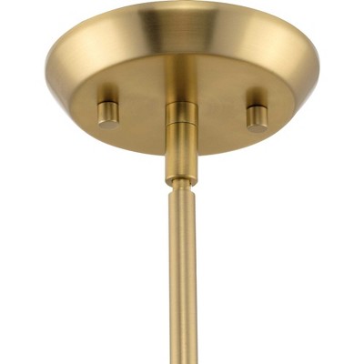 Carillon Brushed Gold Pendant with Clear and Opal Glass Shade