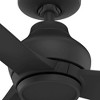Hunter 52" Mazzini Ceiling Fan Matte Black Finish - ENERGY STAR, 3 Blades, DC Motor, Handheld Remote, Damp Rated - 2 of 4