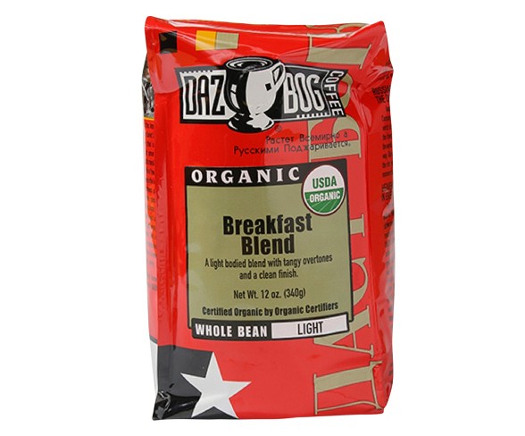 Dazbog Coffee Organic Breakfast Blend Light Roast Whole Bean Coffee - 12oz