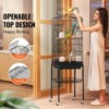 VEVOR 64-inch Open Top Large Parrot Bird Cage with Detachable Rolling Stand for Parakeets Finches Canaries Lovebirds Cockatiels Budgies, Black - 3 of 4