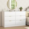 SKRAN Modern Large 6 Drawer Dresser, Chest of Drawer With Gold Handle, Bedroom Storage Drawer Organizer For Living Room, Entryway And TV Stand, Black - 2 of 4
