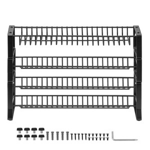 VEVOR Detachable Spice Rack Organizer for Cabinet, 4 Tie Stackable Seasoning Organizer, Spice Jars Kitchen Storage, Black - 1 of 4