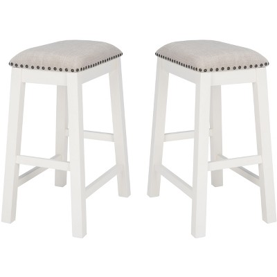 Aero Counter Stool (Set of 2) - White - Safavieh