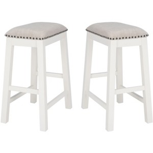 Aero Counter Stool (Set of 2) - STL9218 - White - Safavieh - 1 of 4