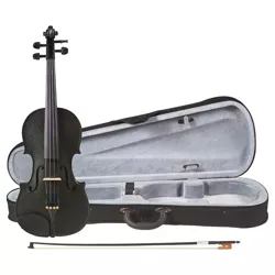 Cremona SV-75BK Premier Novice Series Sparkling Black Violin Outfit