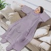 PAVILIA Wearable Blanket with Sleeves and Foot Pockets, Fleece Warm Snuggle Pocket Sleeved Throw for Women Men Adults - 3 of 4