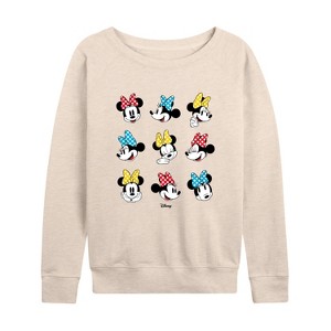 Women's - Disney - Mickey & Friends Lightweight French Terry Wide Neck Long Sleeve Shirt - 1 of 4