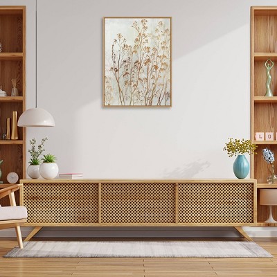 Golden Botanical Bliss Framed Canvas Wall Art, 23" x 30"