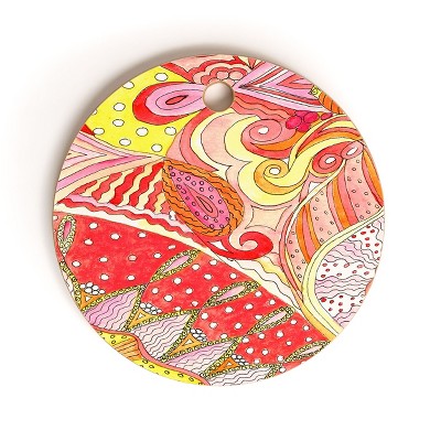 Rosie Brown Swirls Round Cutting Board - Deny Designs