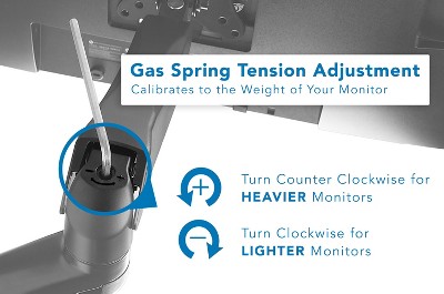 Black Adjustable Full Motion Wall Mount Monitor Arm