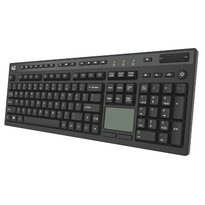 Adesso® Wired Full-Sized Keyboard with Touch Pad, Multi-OS, EasyTouch 445, Black, Size: Full Size