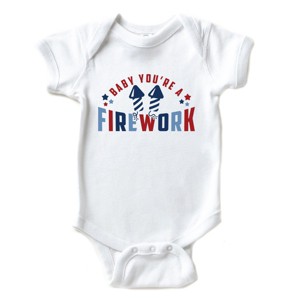 The Juniper Shop Baby You're A Firework Stars Baby Short Sleeve Bodysuit - 1 of 4