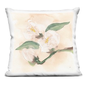 Stupell Industries Dimensional Magnolia Blooms Indoor Decorative Throw Pillow, 18 x 18 - 1 of 3