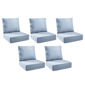 Gymojoy Outdoor Deep Seat Cushion Set 24 x 24 x 6 Inch - 5 Pair - 1 of 4