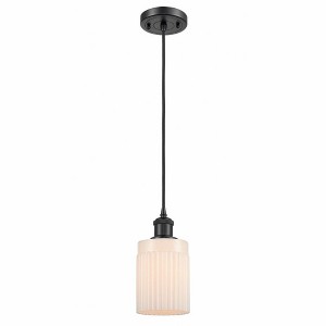 Hadley - 1 Light Cord Hung Mini Pendant In Art Deco Style-8 Inches Tall and 4.5 Inches Wide - 1 of 1