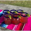 Dos Sueños Mexican Hand Blown Glassware Combo Set - Blue Rim Pitcher and Tumblers - 2 of 4