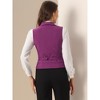 INSPIRE CHIC Women's Lapel Collar Dressy Versatile Racerback Waistcoat Suit Vest - 4 of 4
