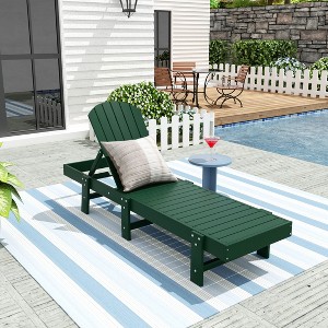 WestinTrends Dylan Adirondack Poly Reclining Chaise Lounge - 1 of 4