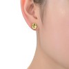 Guili 14K Gold Plated Twisted Button Stud Earrings with Unique and Modern Design, Perfect for Enhancing Everyday and Special Occasion Looks - 3 of 3