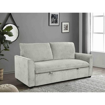 VYNXARIA 78 Inch 3 in 1 Convertible Sleeper Sofa Bed, Modern Fabric Loveseat Futon Sofa Couch with Pullout Bed,Light Gray