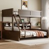 TIRAMISUBEST Twin XL/Full XL over Queen Bunk Bed with Open Cabinets and Charging Station, Storage Kids Bed Frame - 2 of 4