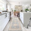 Washable Vintage Rug Non Slip Low Pile Rug Soft Throw Floor Cover Foldable Indoor Carpet for Living Room Bedroom Office - 3 of 4