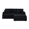 82" L-Shaped Sectional Sofa with Movable Footstool & Storage, 4 Toss Pillows - 2 of 4