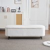 VYNXARIA Ottomans and Benches - White Storage Ottoman with Flip-Top Lid, 30" x 18" x 18" - 2 of 4