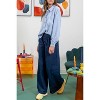 August Sky Women's Spread Collar Half Button Up Knit Pullover - 3 of 4
