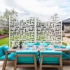 PexFix 72 in. x 47 in. Outdoor Privacy Rectangle Screen Galvanized Steel Panel Divider in White - 3 of 4