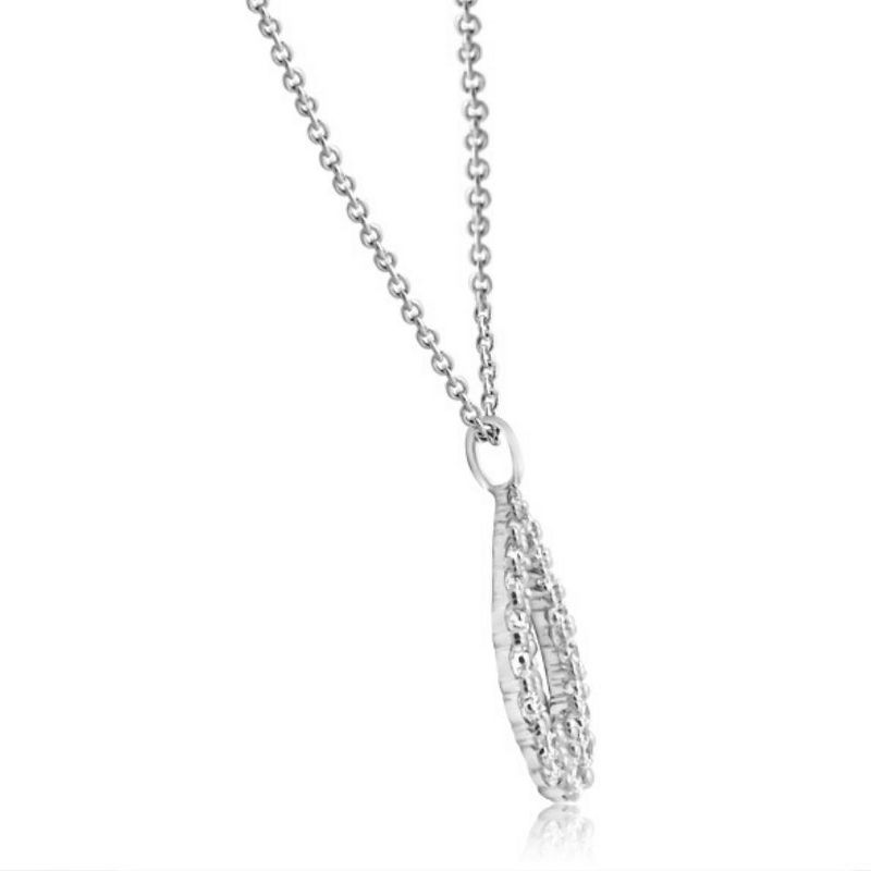 Pompeii3 1/2Ct Pear Shape Lab Created Diamond Pendant 10k White or Yellow Gold Necklace, 2 of 4