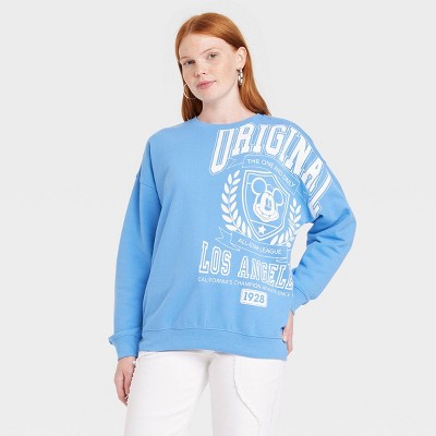 Womens USA Blue Outline Sports Grey Graphic Sweatshirt