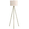 Lighting, 63"h, Floor Lamp, Brass Metal, Ivory / Cream Shade, Contemporary - 2 of 4