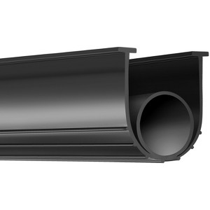 VEVOR Garage Door Seals Bottom Rubber, U Shape +O Ring Garage Door Weather Stripping, Weatherproof, 5/16 inch T-ends and 3 3/4 inch W 20 Ft, Black - 1 of 4