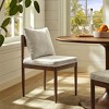 Modway  Remington Mid-Century Modern Wood and Fabric Dining Room Side Chair in Salt with Open Back and Elm Wood Frame - 2 of 4