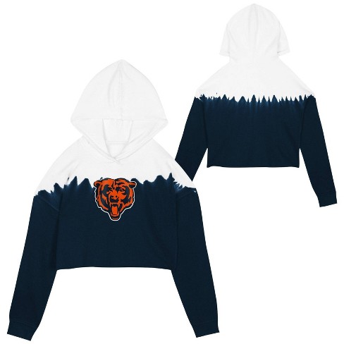NFL Chicago Bears Girls' Crop Hooded Sweatshirt - S