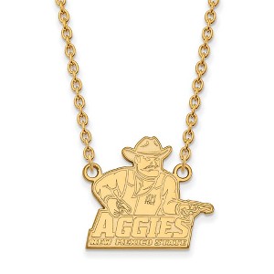 Black Bow Jewelry 10k Yellow Gold New Mexico State Aggies NCAA Necklace 18 Inch - 1 of 4