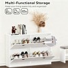 QingMoon Hidden Shoe Cabinet, Wood Slim Narrow Shoe Rack with 4 Flip Drawers and Adjustable Shelves for Entryway, Foyer and Hallway - 2 of 4