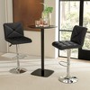 Tangkula 4 PCS Bar Stools PU Leather Swivel Bar Chairs Height Adjustable Upholstered Barstools - 4 of 4