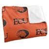 East Central University Logo Pattern Silky Touch Blanket White 50x60 - 3 of 4