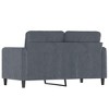 vidaXL Modern 2-Seater Sofa in Dark Gray - Soft Velvet Upholstered, Roomy Seats with Armrests, Stylish Design for Living Room - 4 of 4