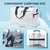 MaseiKar Lightweight Gym Bag for Women Man,Water Resistant Duffle Bag for Travel with Wet Pocket,Wear resistant Weekender Overnight Duffel Bag,White - 4 of 4