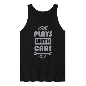 Men's - Instant Message - Plays With Cars Still Graphic Tank Top - 1 of 4