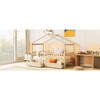 Twin Size Wooden House Bed with Two Drawers - 3 of 4